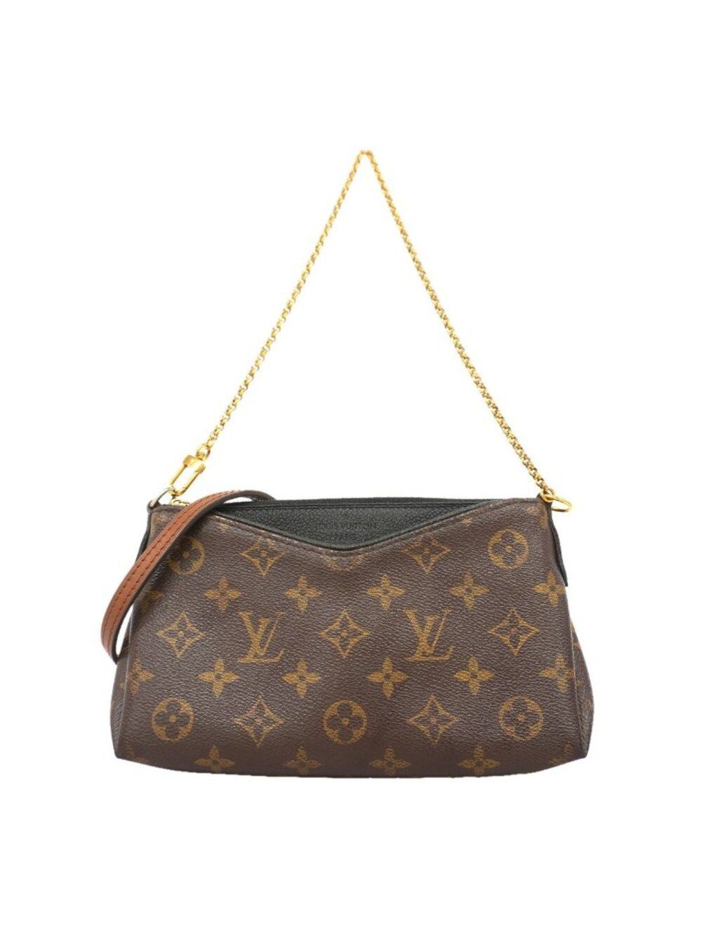 Louis Vuitton Handbag Monogram Pallas Clutch Brown 2-Way